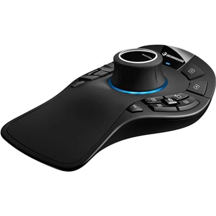 3Dconnexion SpaceMouse Pro Wireless Bluetooth 3D-Maus mattschwarz, patentsierte Sensortechnologie, QuickView-Tasten, wiederaufladbarer Akku. – Bild 2
