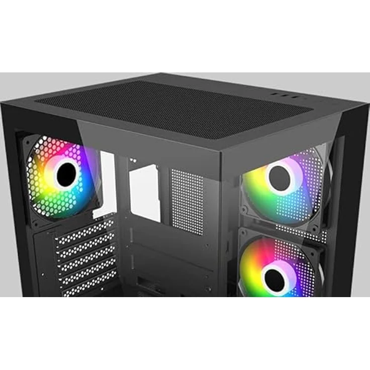 FSP Fortron POC0000286 PC-Gehäuse, Micro-ATX/M-ITX, ARGB, Schwarz/Weiß – Bild 5
