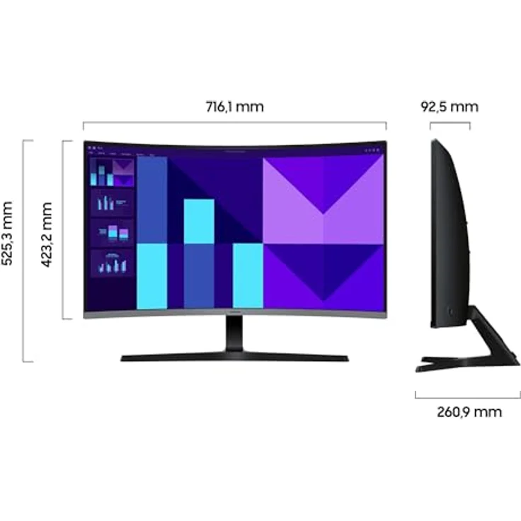 SAMSUNG 32 Zoll Essential S3 S39GD, Full HD Computer-Monitor mit 100 Hz, 1800R Curved, Game Mode und Eye Saver Mode, LS32D396GAUXEN – Bild 5