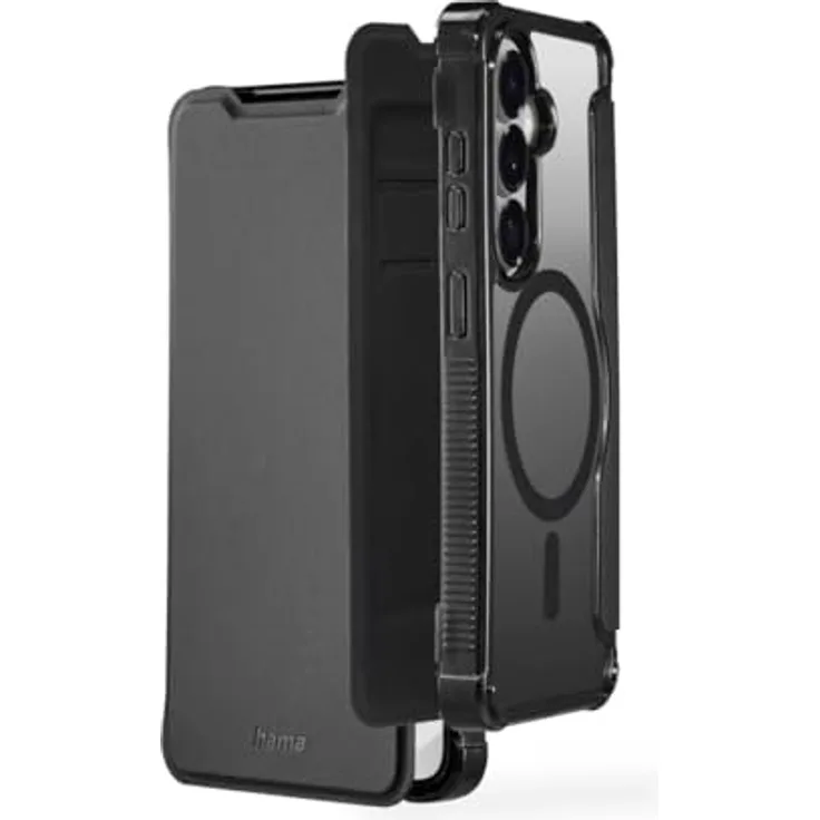 Hama Smartphone-Hülle Extreme Protect für Samsung Galaxy S26, klappbar, D3O Stoßschutz, Magnetverschluss, Schwarz, mit Kartenfächern