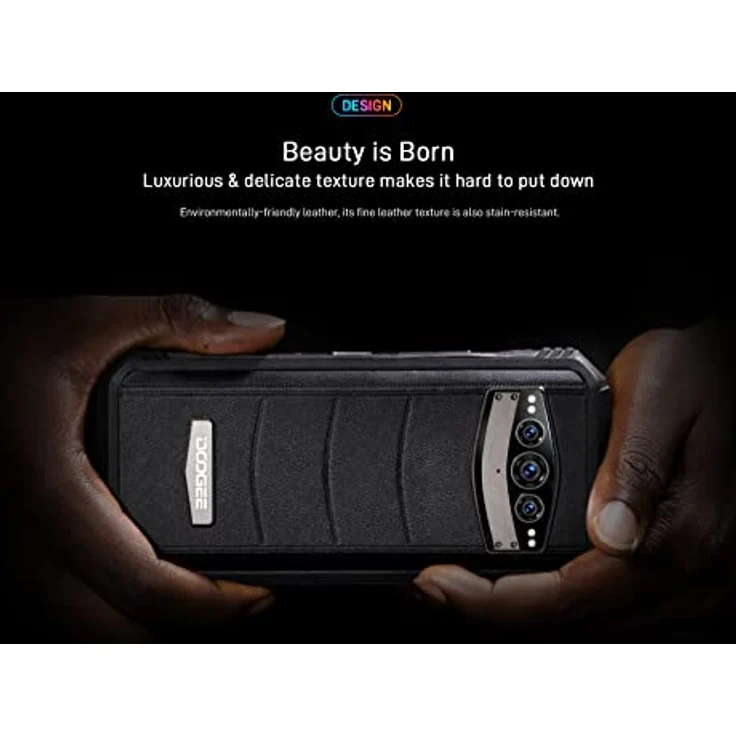 DOOGEE 5G Outdoor Smartphone ohne Vertrag V30, eSIM, Dimensity 900 Octa Core 8GB+256GB, 6.58'' 120Hz FHD+, 108MP Triple AI Kamera(20MP Nachtsicht), 10800mAh Akku, Android 12 IP68 Handy, NFC Schwarz – Bild 2