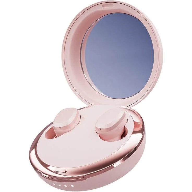 Happy Plugs Adore, Kabellose Kopfhörer mit ANC, 24 h Akku, Pink