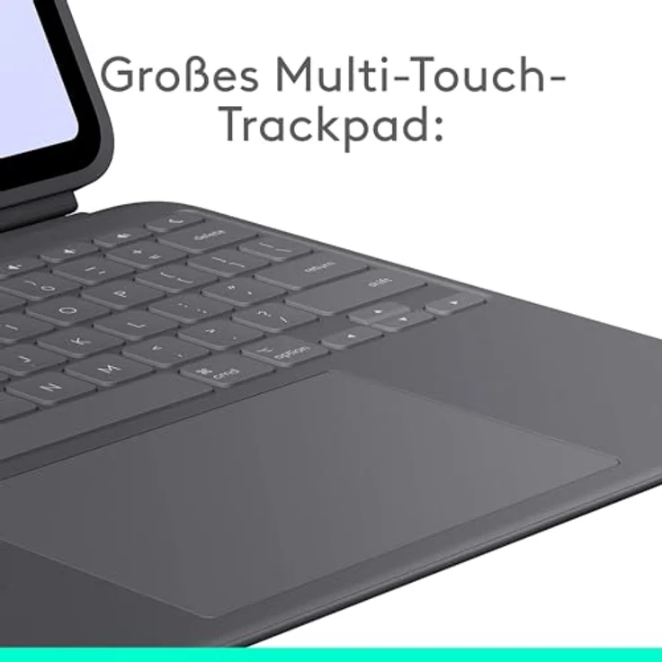 Logitech Combo Touch iPad Pro 13 Zoll (M4) (2024) Tastatur-Case - Abnehmbare Tastatur mit Hintergrundbeleuchtung, Multi-Touch-Trackpad und Smart Connector - Graphit – Bild 4