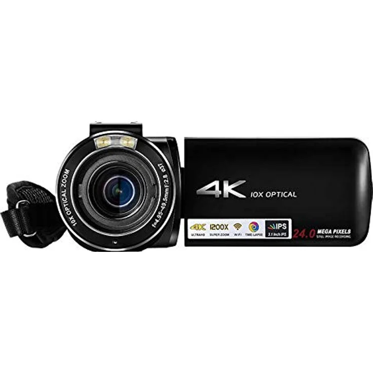 LIPA AD-C7 Camcorder 4K, Sony-Objektiv, 120-facher Zoom, Wifi, mit Stativ- und Mikrofonanschluss – Bild 5