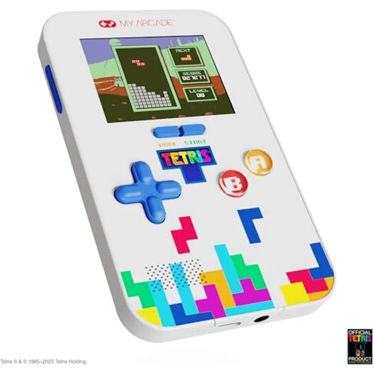 ATARI Go Gamer Tetris, tragbare Spielekonsole in weiß/blau mit 2,5 Zoll Bildschirm – Bild 3