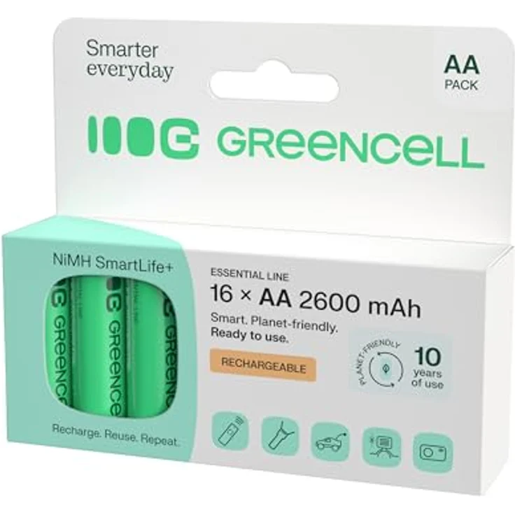 Green Cell 4x AA HR6 Ni-MH Akku mit 2600 mAh Kapazität – Bild 4