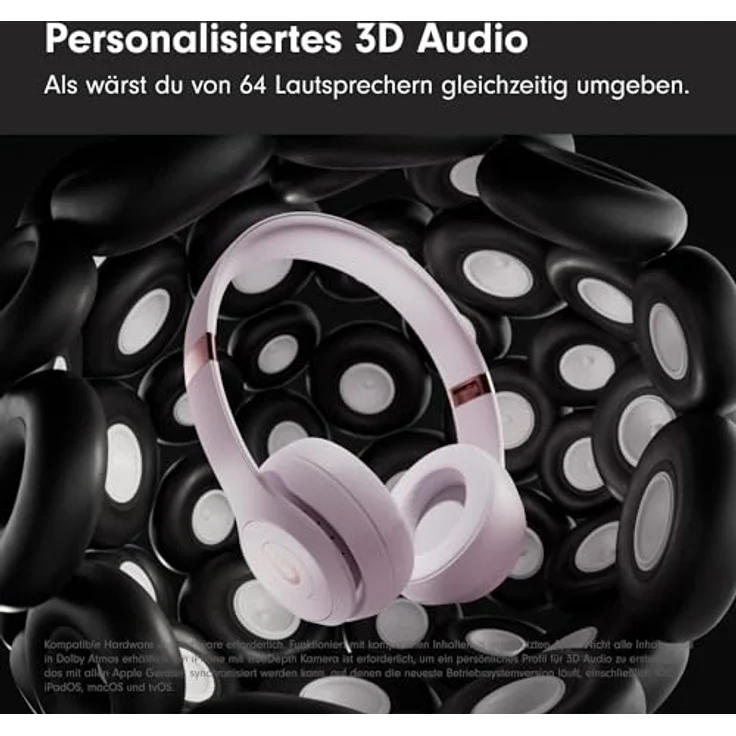 Beats Solo 4 - Kabelloser Bluetooth On-Ear Kopfhörer, Apple & Android kompatibel, Bis zu 50 Stunden Akkulaufzeit - Wolkenrosa – Bild 2