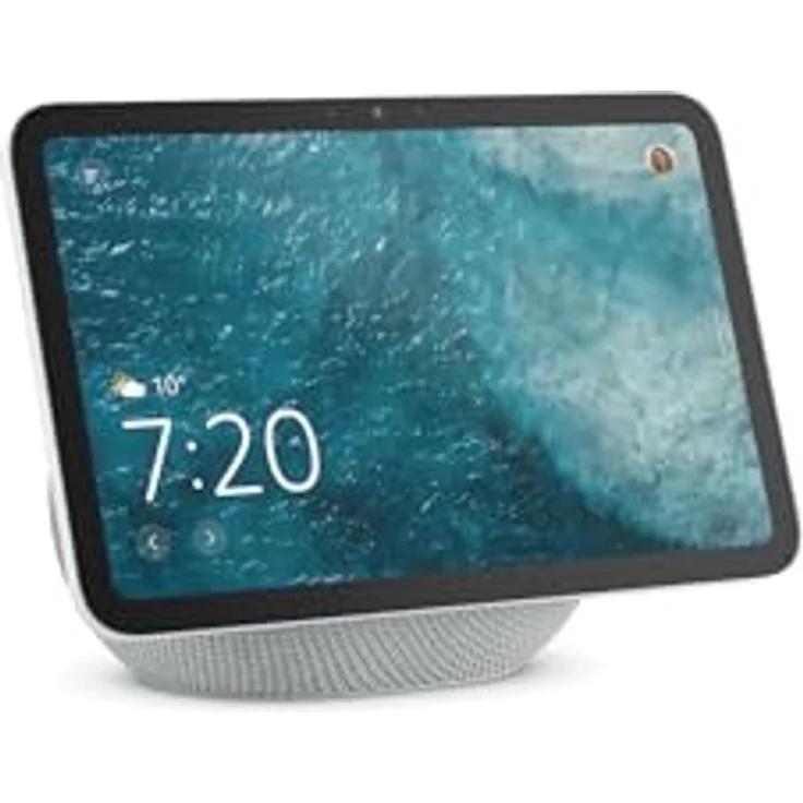 AMAZON Echo Show 8 (2025 Release), Smart Speaker mit 8,7-Zoll HD, 3D-Audio und Kamera mit 3,3x-Zoom, Glacier White – Bild 1