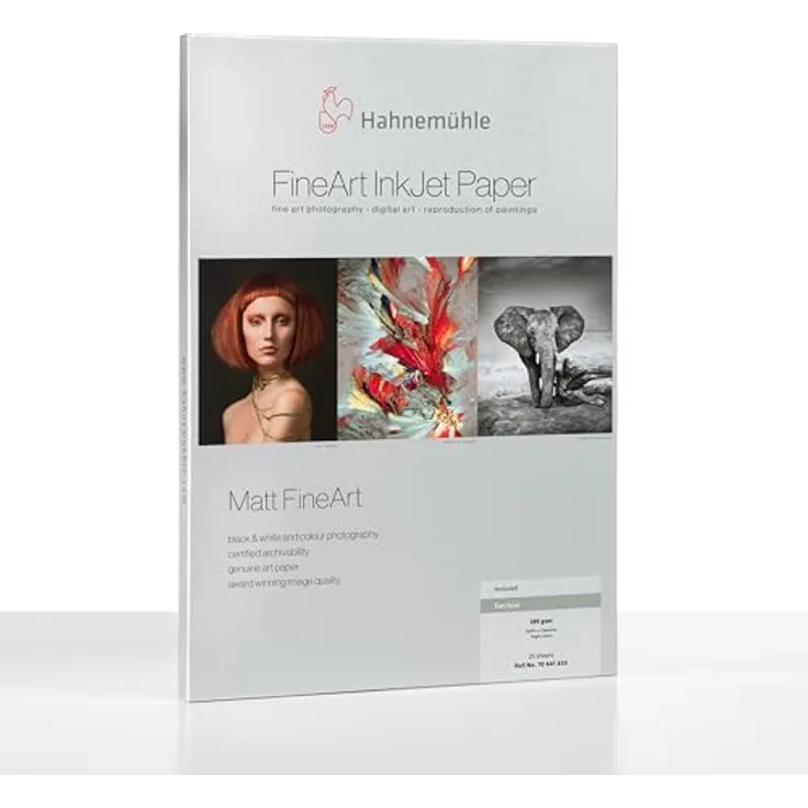 Hahnemühle Digital FineArt Torchon Papier 285 g/m² DIN A3+ 329 x 483 mm hellweiß, Packung mit 25 Blatt
