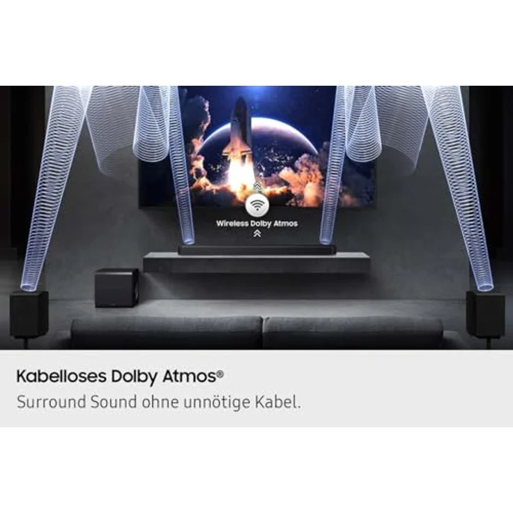 Samsung Q-series HW-Q935GF, 9.1.4-Kanal Soundbar mit Subwoofer & Rücklautsprechern, kabelloses Dolby Atmos, SpaceFit Sound Pro, Active Voice Amplifier Pro – Bild 8