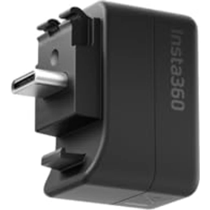 INSTA360 X5 Mic Adapter, Mikrofonadapter mit 3,5 mm Audio- und USB-C-Anschluss, Schwarz – Bild 1