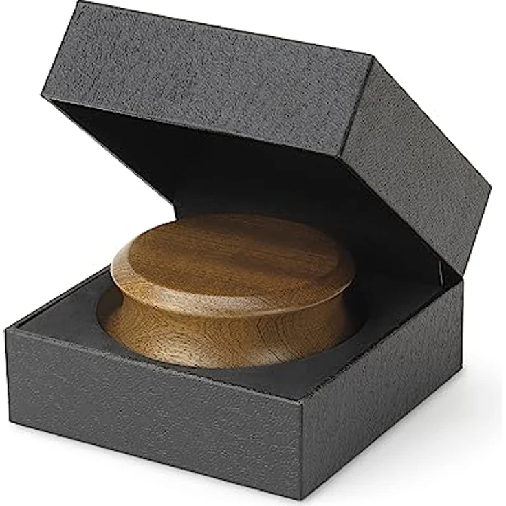 Dynavox Plattenspieler-Stabilizer PST-300W, Schallplatten-Auflagegewicht mit Echtholz-Gehäuse, 300g, Sapelliholz – Bild 4