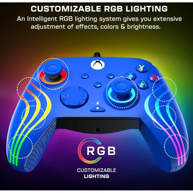 Turtle Beach Afterglow Wave, Wired Xbox Controller mit RGB-Beleuchtung, einstellbaren Hall-Effekt-Abzügen und ergonomischem Design – Bild 4