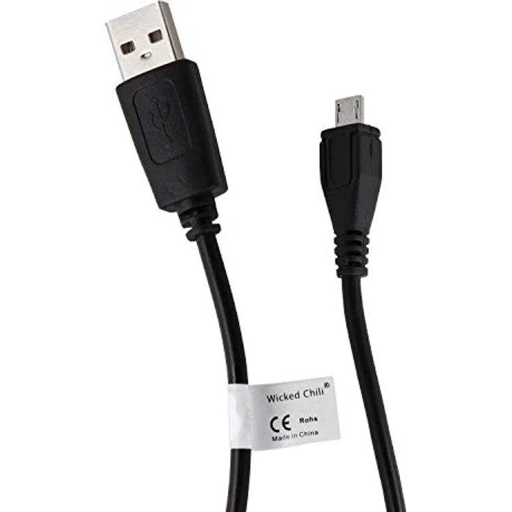 Wicked Chili Playstation 4 USB Ladekabel für PS4 Controller DualShock 4 Wireless Controller (180cm, microUSB, schwarz), 1x Ladekabel – Bild 5