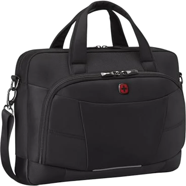 Wenger Altair Brief, Notebooktasche für Laptops bis 16 Zoll, Schwarz, mit Triple Protect Fach und SmartOrg Organizer – Bild 1