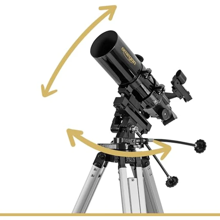 Omegon Teleskop AC 80/400 AZ-3, Kompaktes Refraktor-Teleskop mit 80mm Öffnung, 400mm Brennweite und leichter AZ-3 Montierung, ideal für Mond- und Naturbeobachtungen, einsteigerfreundlich – Bild 4