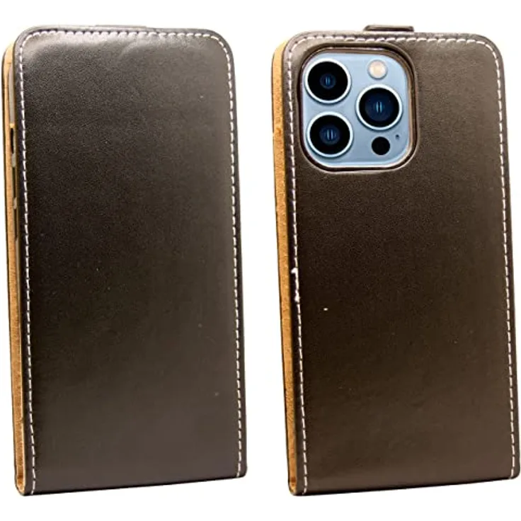 cofi1453 Flip Case kompatibel mit iPhone 13 Pro Handy Tasche vertikal aufklappbar Schutzhülle Klapp Hülle Schwarz