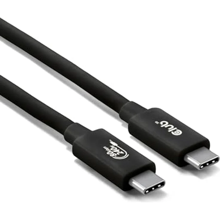 Club 3D Club3D USB C Kabel, 240W, 4K 540Hz, 80Gbps, 1,2m, USB 4.0, zertifiziert, Power Delivery – Bild 1