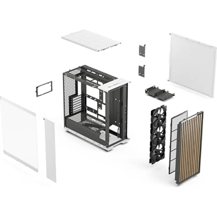 Fractal Design North XL RC Chalk TG Clear PC-Gehäuse - Weiß, Midi-Tower, ATX, Tempered Glass – Bild 9