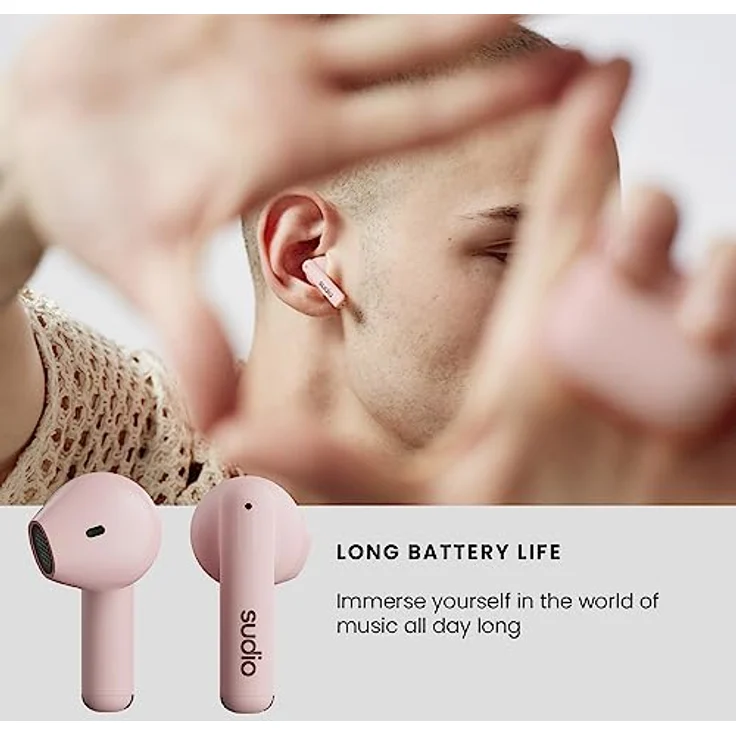 Sudio A1PNK True Wireless Stereo (TWS) Kopfhörer & Headset, Bluetooth, Pink – Bild 4
