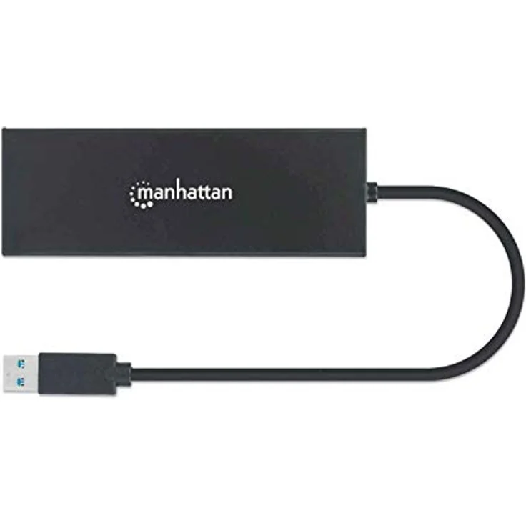 Manhattan USB-A Dock/Hub, Multiport-Adapter mit 5 Anschlüssen: Ethernet, HDMI, 2x USB-A, Aluminiumgehäuse – Bild 5