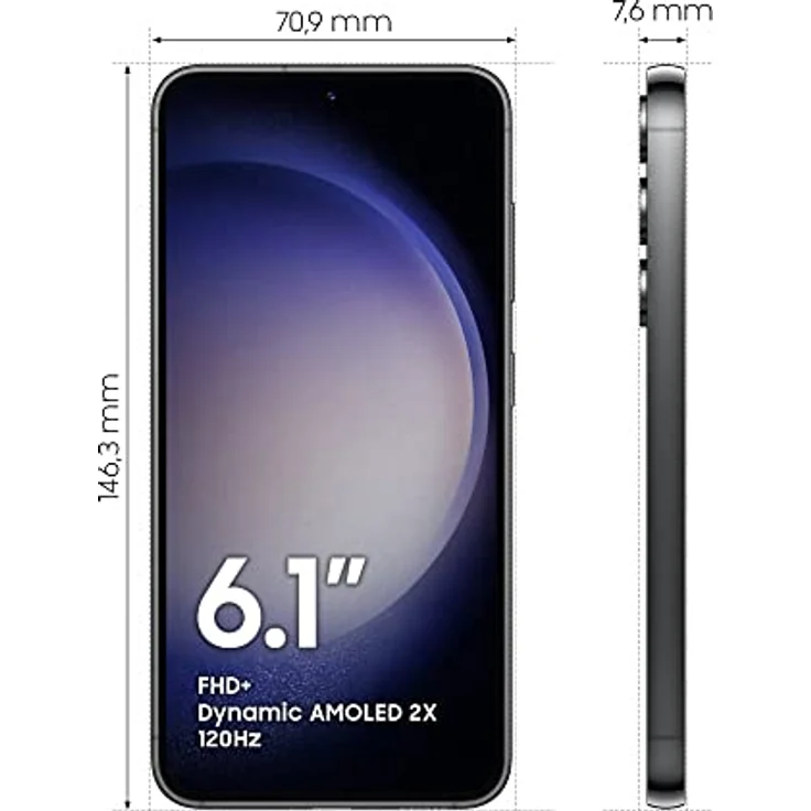 Samsung Galaxy S23 Android Smartphone, 128GB, 3.900mAh Akku, Smartphone ohne Vertrag Phantom Black inkl. 36 Monate Herstellergarantie  – Bild 3