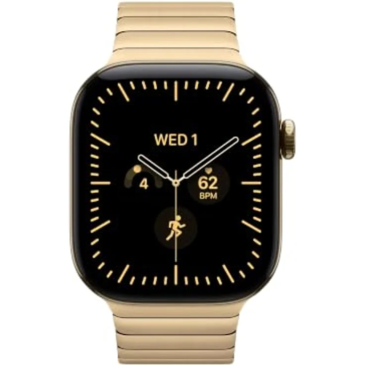 Apple Watch Link Bracelet Armband 42mm, Brilliantgold, Edelstahl-Legierung mit Doppelfeldverschluss, einstellbare Größe für Handgelenke 135–195 mm, kompatibel mit Apple Watch – Bild 3