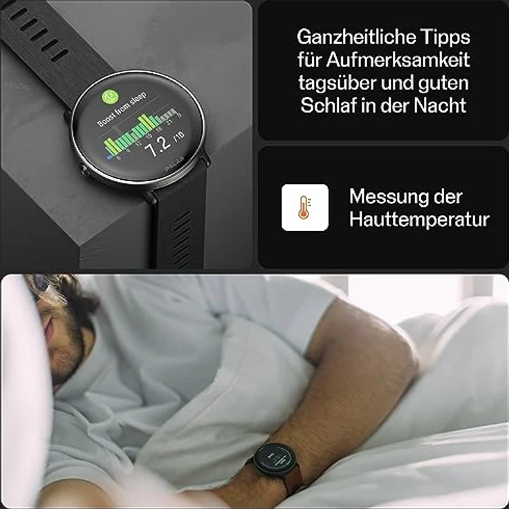 Polar Unisex – Erwachsene Ignite 3 Titanium Fitnessuhr, Schwarz Silikon, S-L – Bild 4