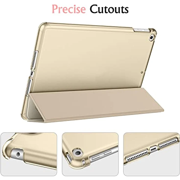 Fintie Hülle für iPad Air 2 (2014 Modell) / iPad Air (2013 Modell) - Ultradünne Superleicht Schutzhülle mit Transparenter Rückseite Abdeckung mit Auto Schlaf/Wach Funktion, Champagner Gold – Bild 5