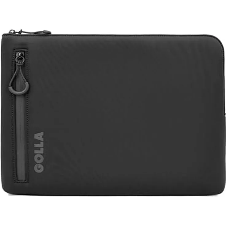 Golla Laptop Tasche/Wasserdichter Laptop Sleeve aus Neopren/Für MacBook, Asus und weitere Notebooks/Elegante Laptophülle/Reißverschluss mit Neoprenmantel / 13 Zoll/Black