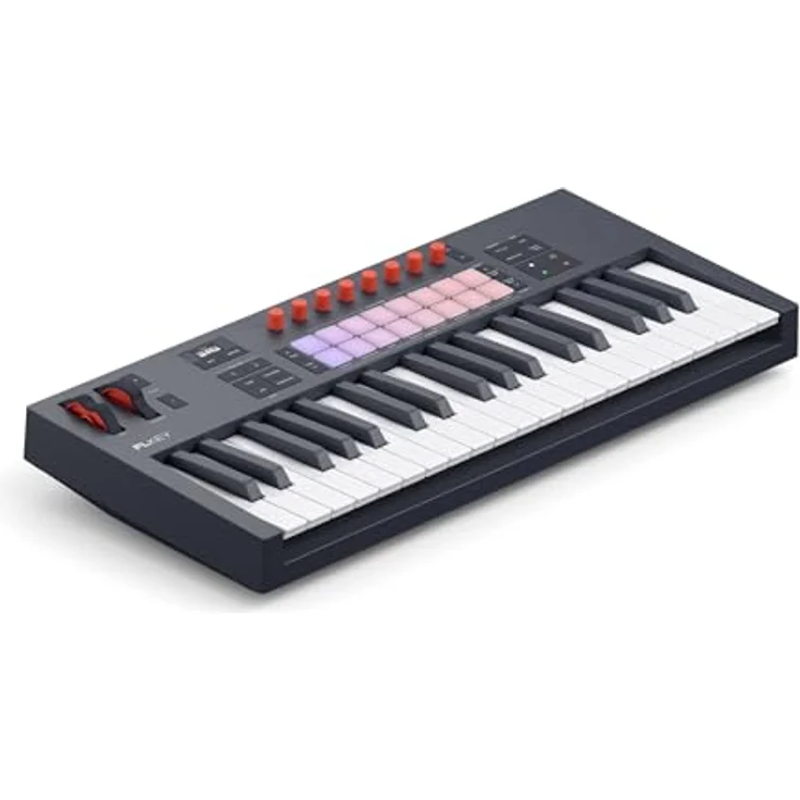 Novation FLkey 2 37, USB MIDI-Keyboard mit 37 Tasten, optimiert für FL Studio, integrierte Scale- und Chord-Modi, Arpeggiator, 16 Pads mit Aftertouch – Bild 2