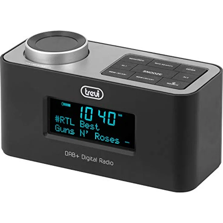 Trevi RC 80D6 DAB Elektronischer Radiowecker mit Digitalempfänger DAB-DAB+ und FM mit RDS, großes LED-Display, Snooze-Funktion, Sleep-Funktion, Powerbank, AUX-IN, USB Charge – Bild 2
