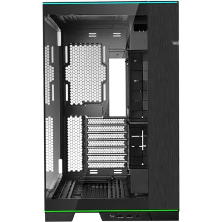 Lian Li O11D EVO RGB PC-Gehäuse, integrierte RGB-Beleuchtung, 455 mm GPU-Freiheit, bis zu 420 mm Radiatoren, Stahl, Aluminium, Gehärtetes Glas, Schwarz – Bild 5