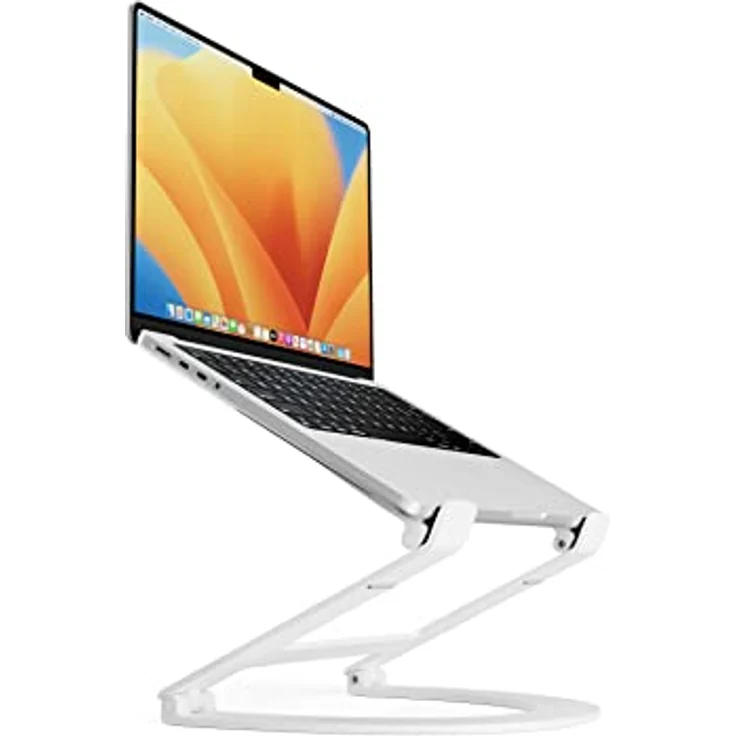 Twelve South Curve Flex | Ergonomischer höhen- und winkelverstellbarer Aluminium-Laptop-/MacBook-Ständer, passend für 10"-17", tragbar - inklusive Transporttasche, mattweiss, TS-2202 – Bild 1