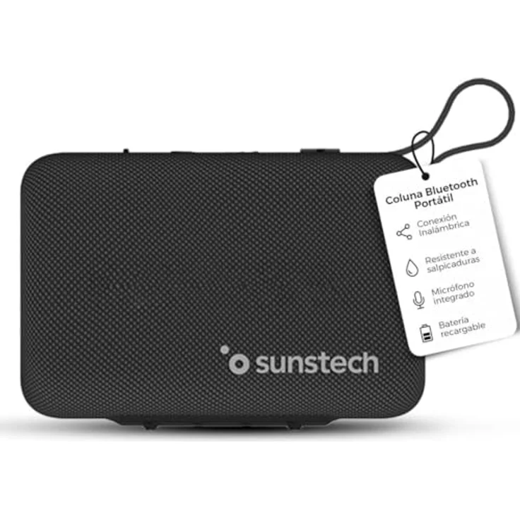 Sunstech Go Beat, Tragbarer kabelloser Lautsprecher mit IPX5, 8 W Leistung, USB-C, 2200 mAh Akku, spritzwassergeschützt – Bild 1