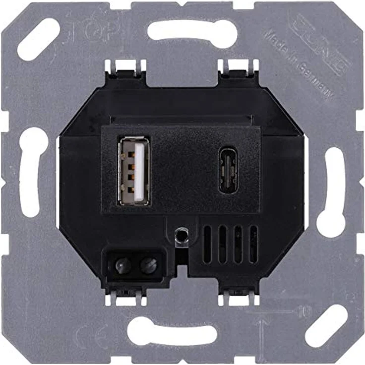 Voltking Jung USB-Ladegerät 15CASW mit 2 USB-Buchsen Ports: 1× USB Typ A, 1× Typ C (max. 3A) – Bild 2
