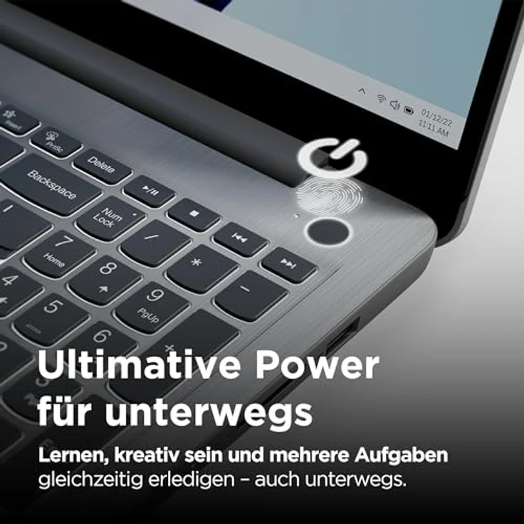 Lenovo IdeaPad 3, 17.3" Full HD Laptop mit AMD Ryzen 5 5625U, 8GB RAM, 512GB SSD, AMD Radeon Grafik, Windows 11, QWERTZ, Arctic Grau, 3 Monate Premium Care – Bild 4