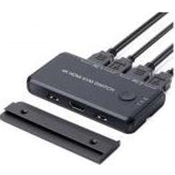 Générique Mini Switch KVM éco, 2 Ports HDMI 4K/60Hz und USB 2.0, KVM Switch mit Kabeln