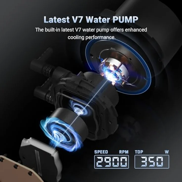 ID-Cooling FX360 PRO, CPU Wasserkühler mit max. 35 dBA, vorgefülltem Flüssigkeitssystem und 350W TDP, kompatibel mit Intel und AMD – Bild 3