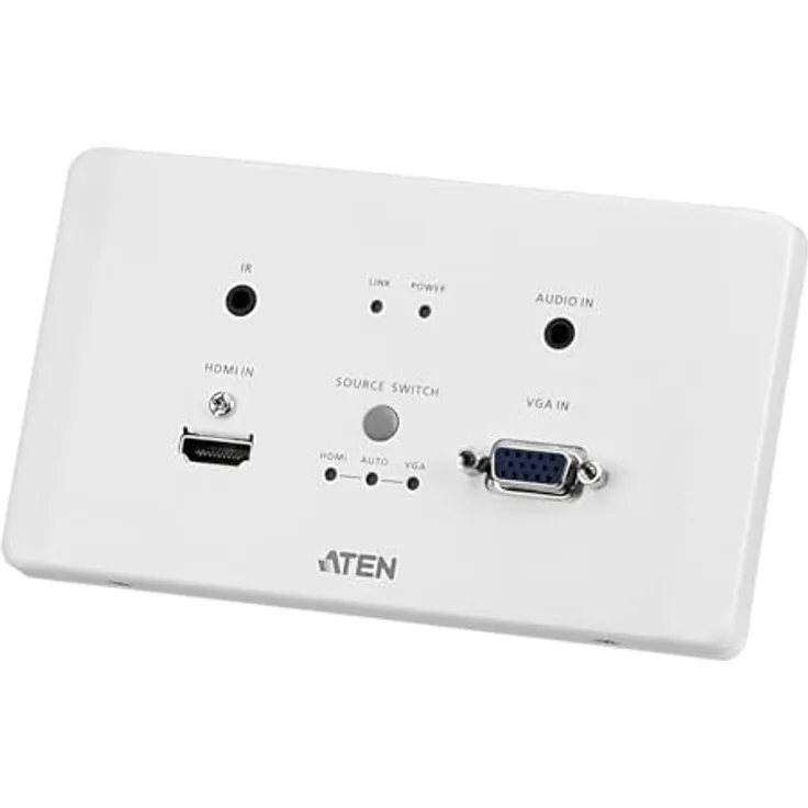 ATEN VE2812AEUT HDMI & VGA HDBaseT Transmitter, EU Wandplatte mit hochwertiger Leistung und ergonomischem Design