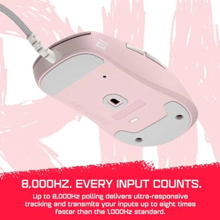 Endgame Gear OP1 8k (v2) - Raw Input Edition - Gaming Maus mit PixArt PAW3950 Sensor, 8000Hz Polling-Rate, Pink – Bild 5