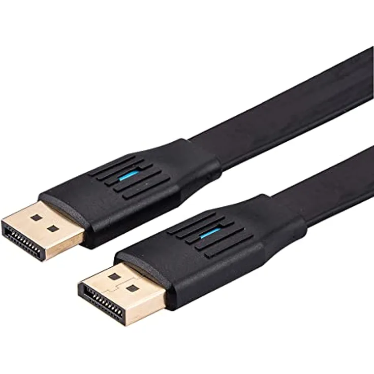 VALUE Flaches DisplayPort Kabel, v1.4, DP ST - ST, schwarz, 3 m