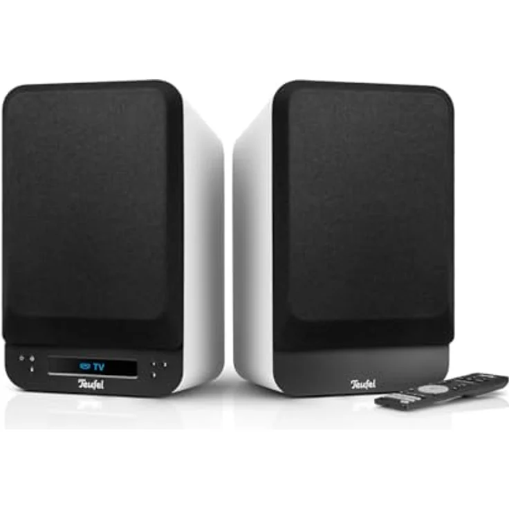 Teufel Ultima 25 Aktiv - Aktive Regallautsprecher mit Bluetooth und integriertem AV-Receiver, Dolby Audio, DAB+ und FM Radio, HDMI ARC CEC, Touch Slider - weiß - Preisvergleich – Bild 3