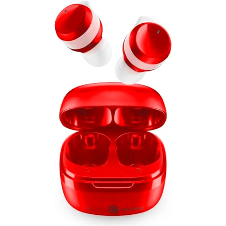 Music Sound FLOW Kabelloses In-Ear-Bluetooth-Headset - Spielzeit 25 Stunden - Rot – Bild 1