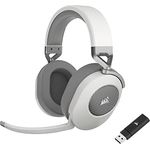 Corsair HS65 Wireless Gaming-Headset - Geringer Latenz 2,4-GHz-Wireless- oder Bluetooth, Dolby® Audio 7.1-Surround-Sound, Leichtgewicht, Omnidirektionales Mikrofon, Zugängliche Tasten - Weiß