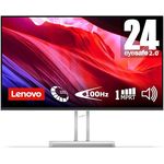 Lenovo L24i-4A | 23,8" Full HD Monitor | 1920x1080 | 100Hz | 250 nits | 1ms Reaktionszeit | HDMI | VGA | IPS Panel | integrierte Lautsprecher | grau