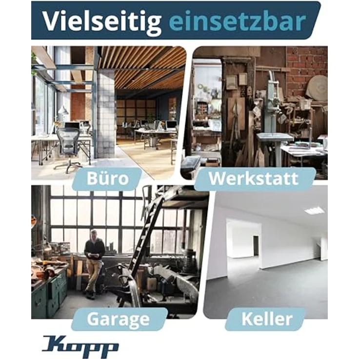 Kopp STANDARD 2-fach Schutzkontakt-Steckdose, Arktis-Weiß – Aufputz-Steckdose für Keller, Werkstatt & Garage, IP20, 16A / 250V~ – Bild 5