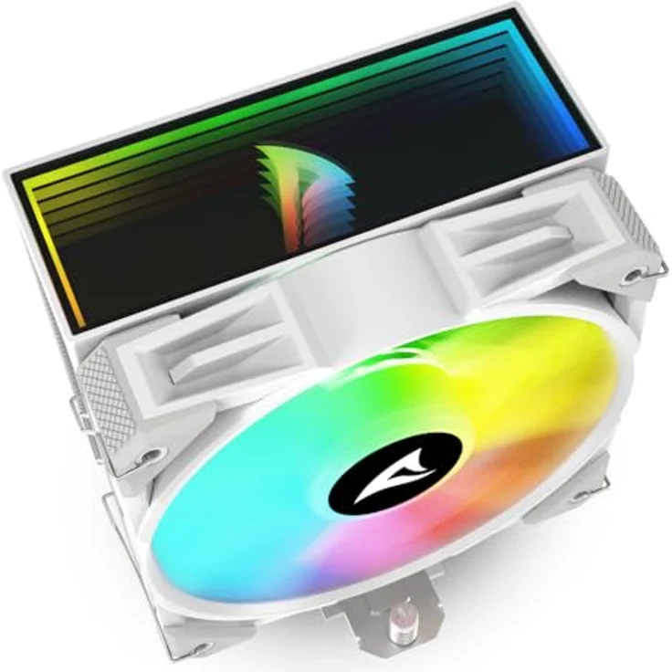 Sharkoon A50 RGB White, CPU Kühler mit 12 cm Lüfter, bis zu 1800 RPM, hoher Luftstrom, Weiss – Bild 10
