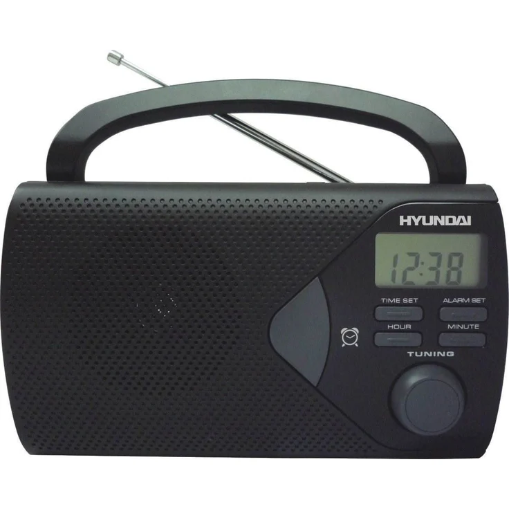 Hyundai PR200B, tragbares Taschenradio mit AM/FM Empfang und MP3-CD Wiedergabe, schwarz