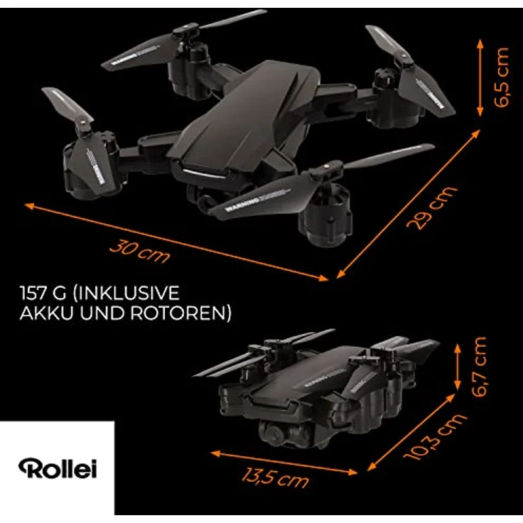 Rollei Fly 60 Combo Drohne, HD-Kamera, stabile Fluglage, lange Flugzeit, App Steuerung, inkl. Fernbedienung – Bild 3
